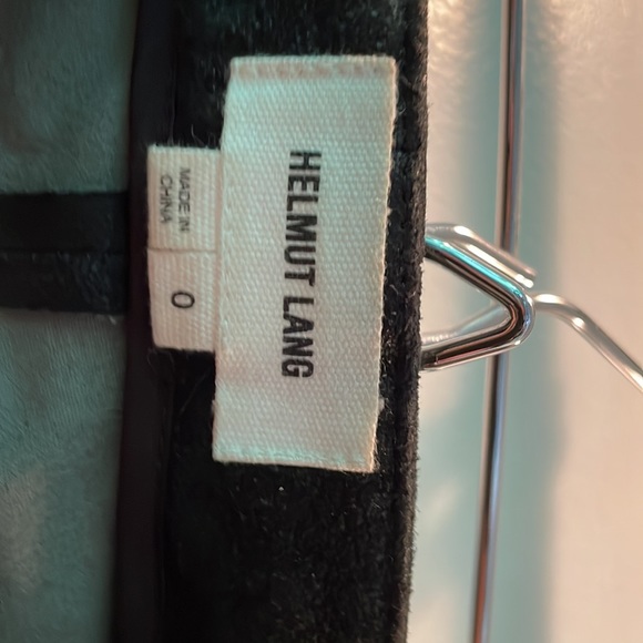 Helmut Lang lamb skin leather (with stretch) straight leg pant. Black. Size 0. - Picture 3 of 4